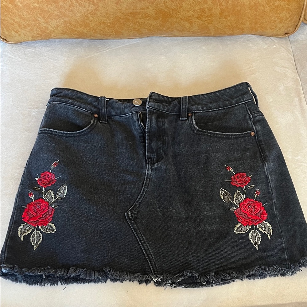 Kendall & Kylie Black Denim Skirt